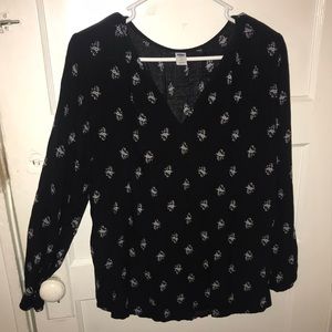 Old Navy Floral Long Sleeve Blouse
